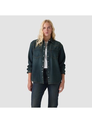 Levi's Teodora Western Hıgh Vıbratıon Wes Kadın Lacivert Jean Kot Gömlek A7244-0087