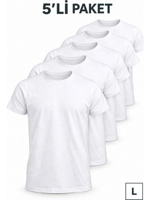 Sanal Bayim Sublimasyon Polyester Tişört L 5li Paket