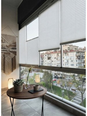 Evmiaaplise Cam Balkon Plise Perdes-Katlanabilir-Çift Yönlü-Pileli Perde-Pliseperde