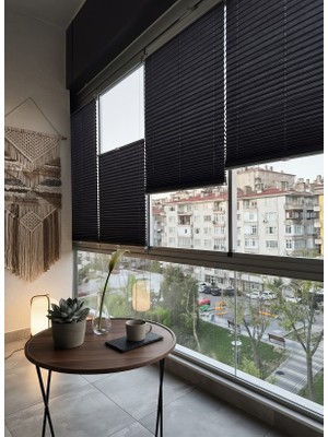 Evmiaaplise Cam Balkon Plise Perdes-Katlanabilir-Çift Yönlü-Pileli Perde-Pliseperde