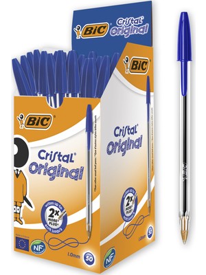 Bic Tükenmez Kalem Mavi 50'li Paket 1,0 mm Medium Uç Şeffaf Gövde ile Dayanıklı Yazım 847898