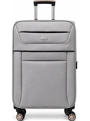 Fossil Unisex Kumaş Orta Boy Ultra Hafif Şifreli Körüklü Kendi Etrafında Dönebilen Valiz 012-02