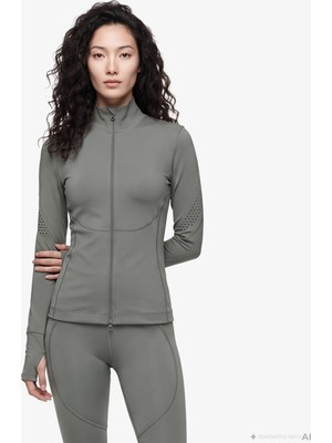 Adidas By Stella Mccartney Training Midlayer Kadın Yeşil Hırka.-