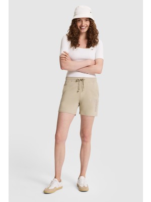 U.S. Polo Assn. Kadın Açık Haki Örme Şort 50325291-VR183