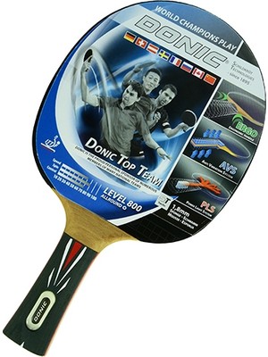 Donic Top Team 800 ITTF Onaylı Masa Tenisi Raketi Orta Seviye Oyuncular için 1,8 mm Sünger ile Yüksek Kontrol