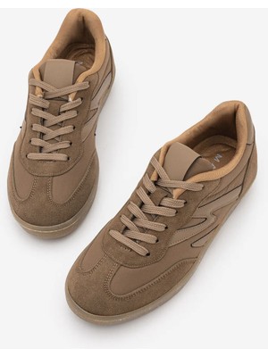 Marjin Kadın Sneaker Bağcıklı Spor Ayakkabı Starse Taba
