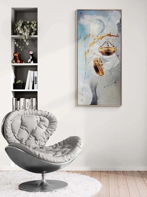 Simurg Sanatevi Terazi Burcu Yağlı Boya Tablosu - Tuval Üzerine El Yapımı - 60 x 120 cm