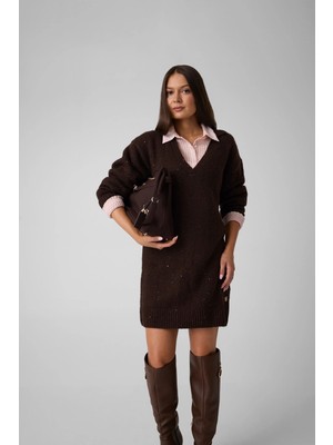 Guess Jolene Kadın Yün Karışımlı Comfort Fit Elbise