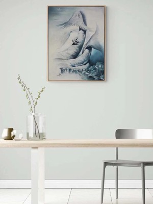 Simurg Sanatevi Rüyada Gerçeklik Yağlı Boya Tablosu - Tuval Üzerine El Yapımı - 60 x 80 cm