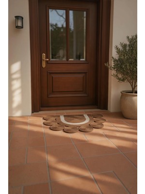Nakkaş Home Kapı Yarım Ay Jüt Önü Paspası 50X70