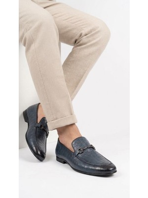 Lucianobellini Acık Mavi Eva Taban Loafer