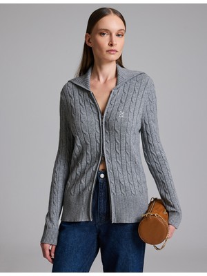 Pierre Cardin Antrasit Regular Fit Triko Hırka 50331513 VR006