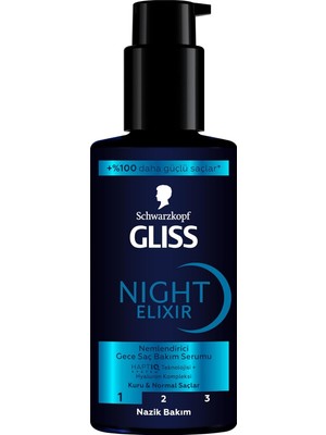 Gliss Night Nemlendirici Gece Bakım Serumu, 100ML