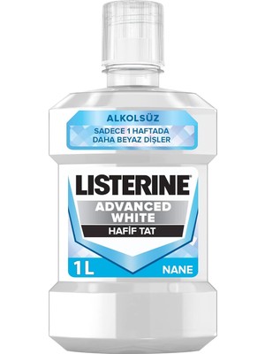 Listerine, Advanced White Ağız Bakım Ürünü, Zorlu Lekeleri Giderir, Hafif Tat, Sıfır Alkol, Name Aro