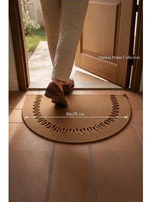 Nakkaş Home Sadem Kapı Yarım Ay Jüt Önü Paspası 50 x 70