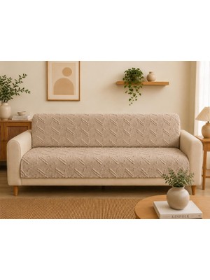 Gy Atelier Premium Şönil Koltuk Örtüsü 175X215 cm Çekyat Örtüsü Kaymaz Yıkanabilir Jakarlı