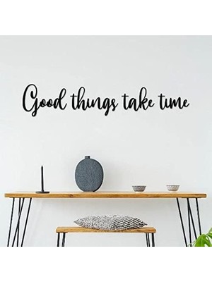 Gy Atelier Good Things Take Time - Metal Poster Dekoratif Metal Dekor Duvar Tablo - Duvar Süsü