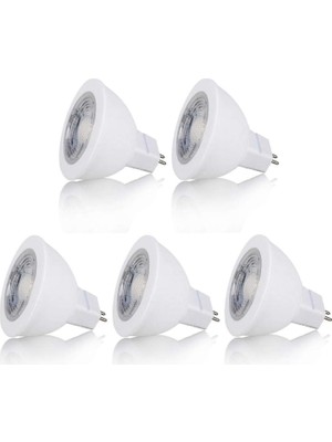 Gy Atelier 5 Watt, 400 Lumen, MR16 Gu5.3 LED Ampul, 50 W Halojen Ampul, 36 ° Işıma Açısı, 12 V Ac/dc, Aydınlatma, Track, Aydınlatma, Gömme Spot, Led-Işık, Warmweiß 3000K, 5 Stück, Gu5.3, 5.0