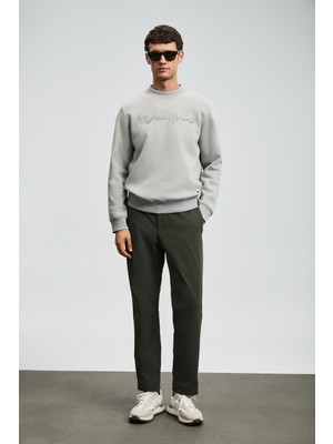 Lufian Loved Erkek Sweatshirt Açık Gri