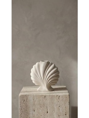 Gy Atelier Dekoratif Istiridye Vazo Deniz Temalı Scallop Shell Vazo 13 cm