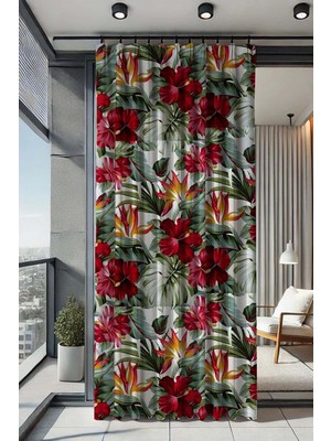 Gy Atelier Nelazım Su Geçirmez Desenli Oxford Balkon Perdesi, 200 x 140, ORKIDEDESENOXFORDBALKONPERDE200X140M, Orkide