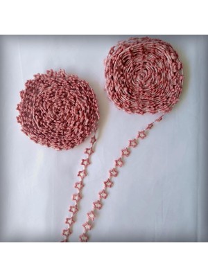 Gy Atelier Yıldızlı Nakış Kurdele Seti - Tekstil Sanat Hobisi (Pembe)