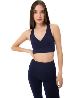 Gy Atelier Gots Sertifikalı Organik Pamuk Halter Yaka Spor Büstiyer – Yüksek Destekli Yoga ve Pilates Spor Sütyeni