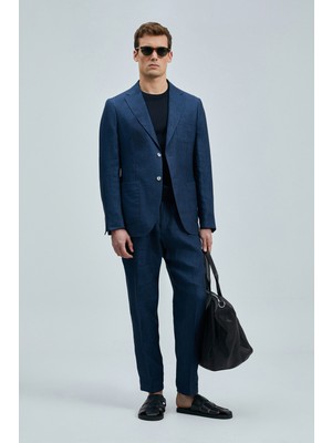 Lufian Jaques Spor Erkek Blazer Ceket Slim Fit Lacivert
