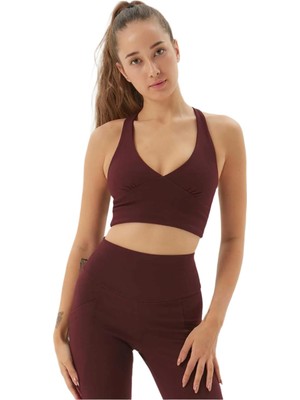 Gy Atelier Gots Sertifikalı Organik Pamuk Halter Yaka Spor Büstiyer – Yüksek Destekli Yoga ve Pilates Spor Sütyeni