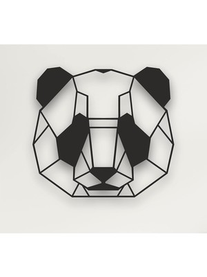 Gy Atelier Metal Duvar Sanatı - Panda - 3D Duvar Silueti Metal Duvar Dekoru Ev Ofis Dekorasyonu Yatak Odası Oturma Odası Dekor Heykel (18 G x 17 Y / 46X43CM)