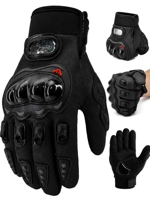Gy Atelier M Beden Korumalı Motosiklet Eldiveni Unisex Bisiklet Motorcu Eldiveni Siyah 113