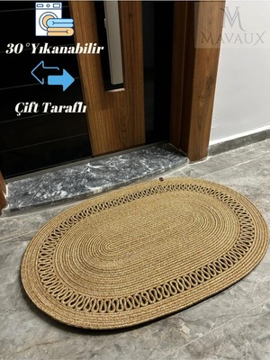 Gy Atelier Amsterdam Serisi Jüt, Desenli Kapı Önü, Paspas, Banyo Paspası, Balkon Paspası/hediyelik, Ev Eşyası Hasır 80 x 100