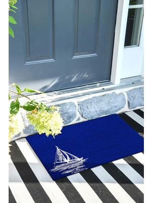 Gy Atelier Gemi Kapı Önü Paspası Dekoratif Kapı Paspası Dış Mekân Paspas Ev Içi Paspası 45X70CM