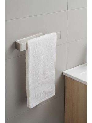 Gy Atelier 304 Kalite 18/10 Paslanmaz Çelik Yapışkanlı Kağıt Havlu Askılığı, Vidasız Deliksiz Duvar Tipi Açık Uçlu Havluluk, Banyo Mutfak Için, Gümüş