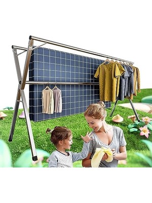 Gy Atelier Bu Çamaşır Kurutma Askısı, Dayanıklı Çamaşır Kurutma Askısı, Paslanmaz Çelik Çamaşır Kurutma Askısı, Dış Mekan Kurutucu Için Çamaşır Kurutma Askısı (150 cm / 60 Inç)