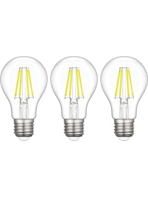 Gy Atelier LED Ampul, 6W, E27, 6500K Beyaz Işık, A60, 3 Adet