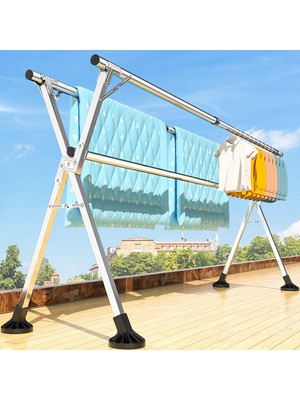 Gy Atelier Bu Katlanabilir Çamaşır Askısı Paslanmaz Çelik, Iç Çamaşırı Askısı, Yer Tasarrufu Sağlayan, 1,1 Ila 1,6 M Arası Giysiler Için Geri Çekilebilir Tutucu, Kurulum Gerektirmez, Küçük Alanlar Için Ideal