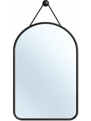 Gy Atelier Askılı Duvar Aynası Cm, Ince Çerçeve, Banyo Antre Yatak Odası ve Makyaj Alanı Için Dekoratif Ayna, Ayna (Siyah, 45 * 60)