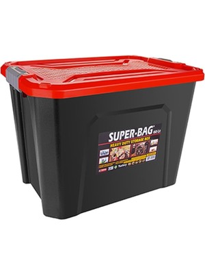 Gy Atelier Renkli Kapak Yok 60 Litre Superbag Saklama Kutusu Siyah Kapaklı Rankli Kapak Bitti 60 Lt