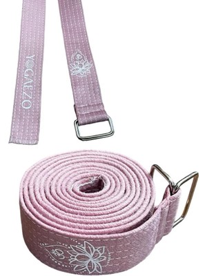 Gy Atelier Lotus Çiçeği Baskılı Yoga Kemeri 200 cm x 4,5 CM%100 Pamuklu
