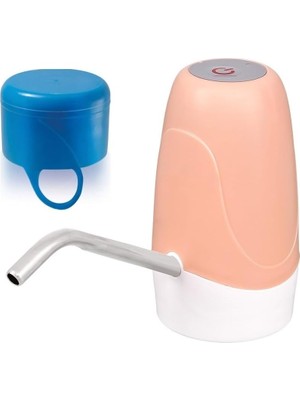 Gy Atelier USB Şarjlı Otomatik Su Pompası | 5 Galon Damacana Uyumlu | Taşınabilir Elektrikli Su Dispenseri | Içme Suyu Otomatik Pompa- Kapak Hediyeli (Pembe)