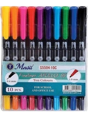 Gy Atelier Fineliner Apollo 55 10'lu Çift Uçlu 1.0mm-0.4 mm