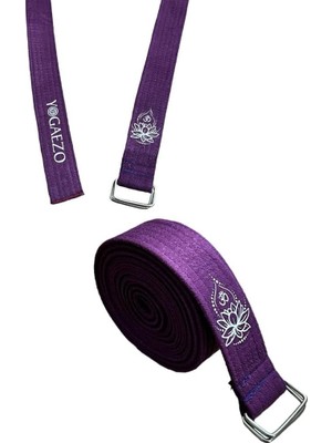 Gy Atelier Lotus Çiçeği Baskılı Yoga Kemeri 200 cm x 4,5 CM%100 Pamuklu