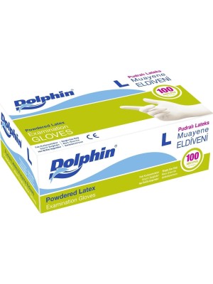 Gy Atelier Dolphin Lateks Pudralı Büyük Boy (L) 100LÜ Muayene Eldiveni