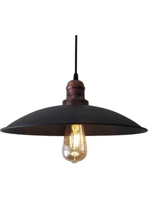 Gy Atelier Rsylight Retro Metal Siyah Sarkıt Avize Rustik Tekli Sarkıt 30 Siyah RT6017000