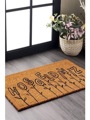Gy Atelier Paspas Hoşgeldiniz Desenli Kapı Önü Paspası