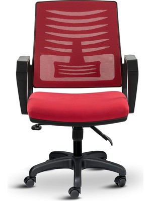 Gy Atelier Metis Plus Çalışma Koltuğu, Ofis Sandalyesi, Bilgisayar Koltuğu, Multitilt Mekanizma, 32 Dns Sünger, File Sırt, 95X57X53 cm (Kırmızı)