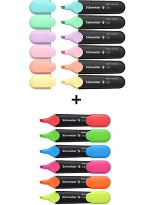 Gy Atelier Schneıder 6 Adet Neon 6 Adet Pastel Fosforlu Kalem 12 Li Set