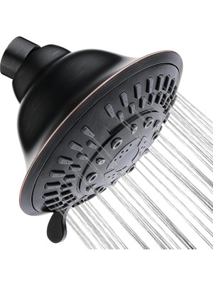 Gy Atelier Duş Başlığı Yüksek Basınçlı Yağmur Duş Başlığı 5 Püskürtme Ayarlı Sabit Duş Başlığı Açısı Ayarlanabilir Banyo Duş Başlığı, Yağla Pürüzsüzleştirilmiş Bronz