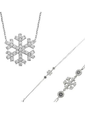 Gy Atelier Gümüş Kar Tanesi Bayan Set